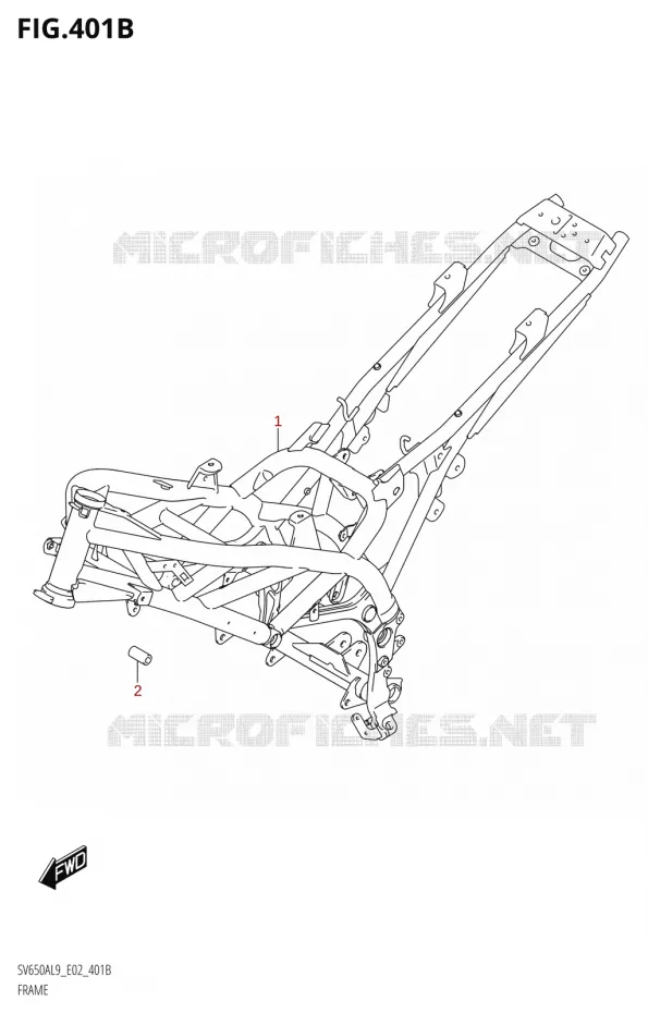 CADRES (SV650AL9 E19) Suzuki MOTO 650 SV 2019  SV650A L9 (E02)