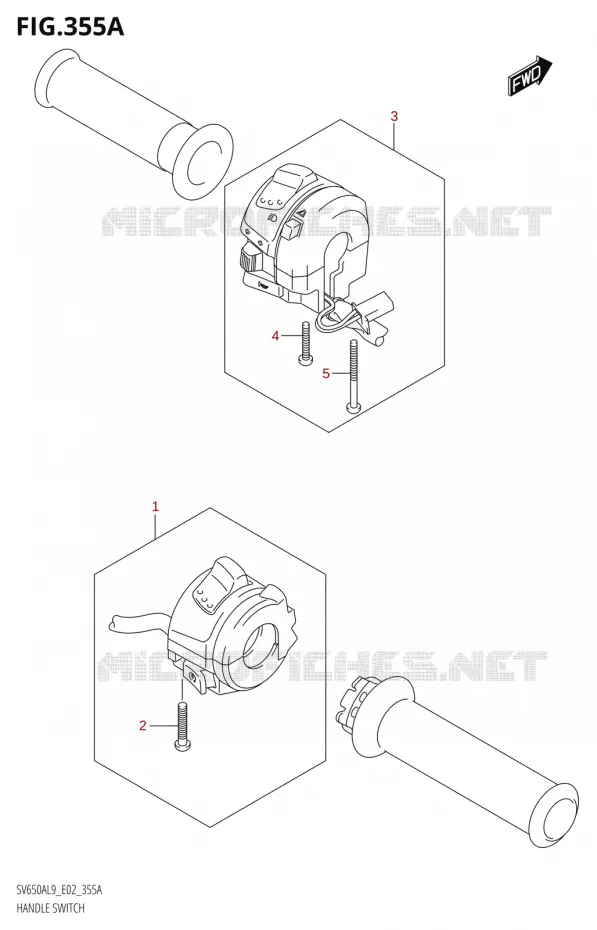 COMMODOSOMMUTATEUR (SV650AL9 E02) Suzuki MOTO 650 SV 2019  SV650A L9 (E02)
