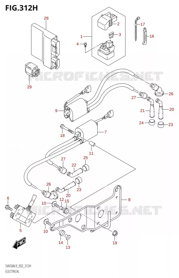 PARTIE ELECTRIQUEAUL9 E19) Suzuki MOTO 650 SV 2019  SV650XA L9 (E02)