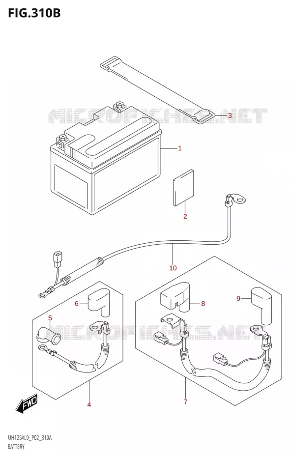 BATTERIE Suzuki SCOOTER 125 BURGMAN 2019  UH125A L9 (P02)