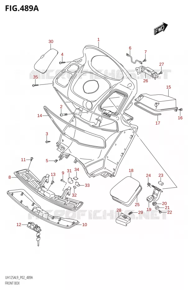 BOITE AVANT Suzuki SCOOTER 125 BURGMAN 2019  UH125A L9 (P02)