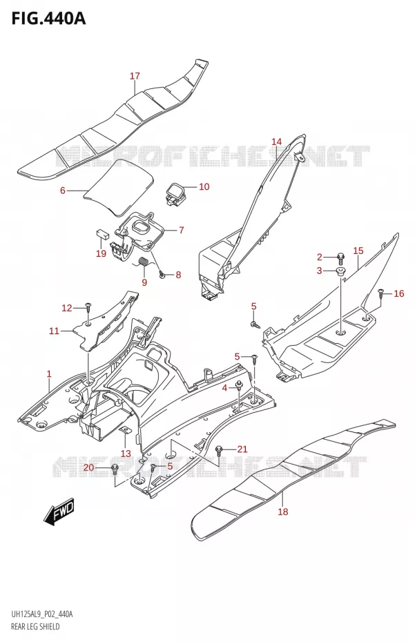 MARCHE PIEDS Suzuki SCOOTER 125 BURGMAN 2019  UH125A L9 (P02)