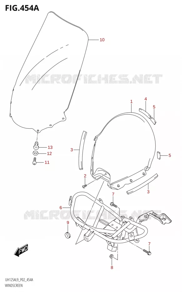 PARE-BRISE Suzuki SCOOTER 125 BURGMAN 2019  UH125A L9 (P02)