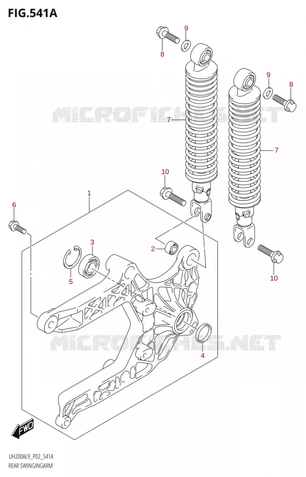 BRAS OSCILLANT ARRIERE Suzuki SCOOTER 200 BURGMAN 2019  UH200A L9 (P02)