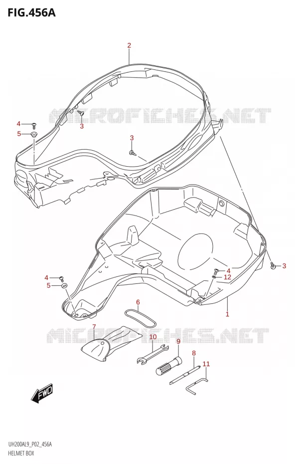 COFFRE Suzuki SCOOTER 200 BURGMAN 2019  UH200A L9 (P02)