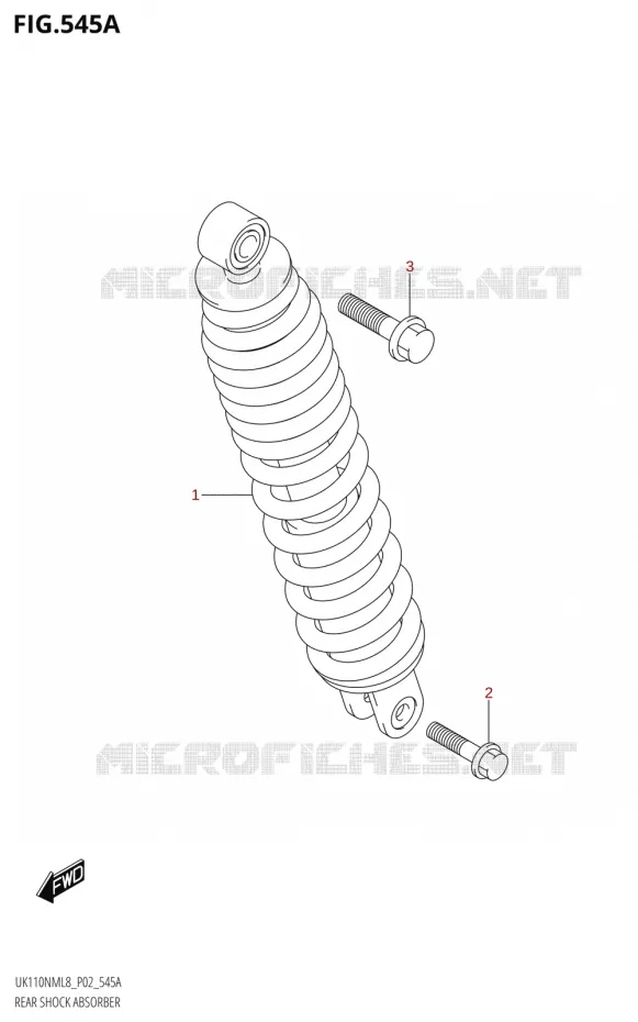 AMORTISSEUR ARRIERE Suzuki SCOOTER 110 ADDRESS 2018  UK110NM L8 (P02)