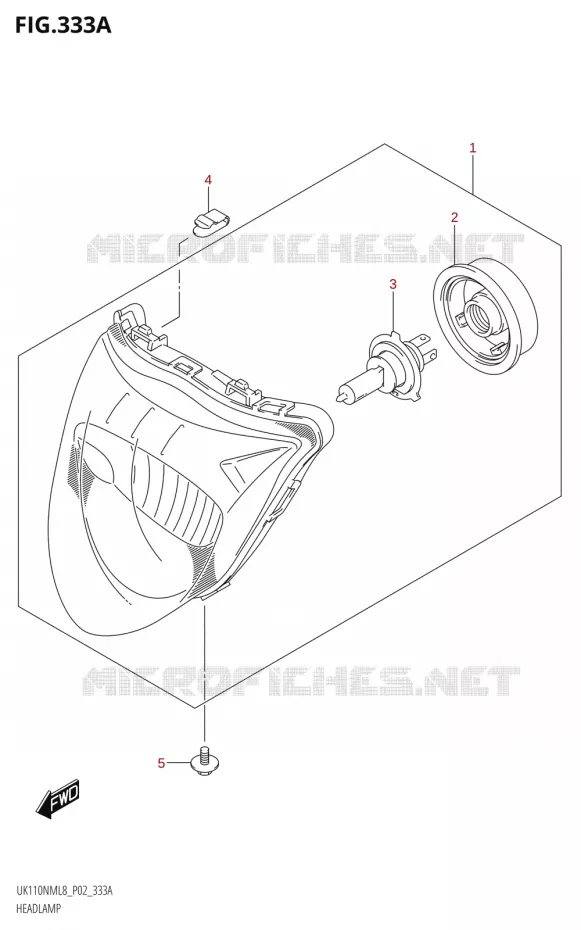 PHARE Suzuki SCOOTER 110 ADDRESS 2018  UK110NM L8 (P02)