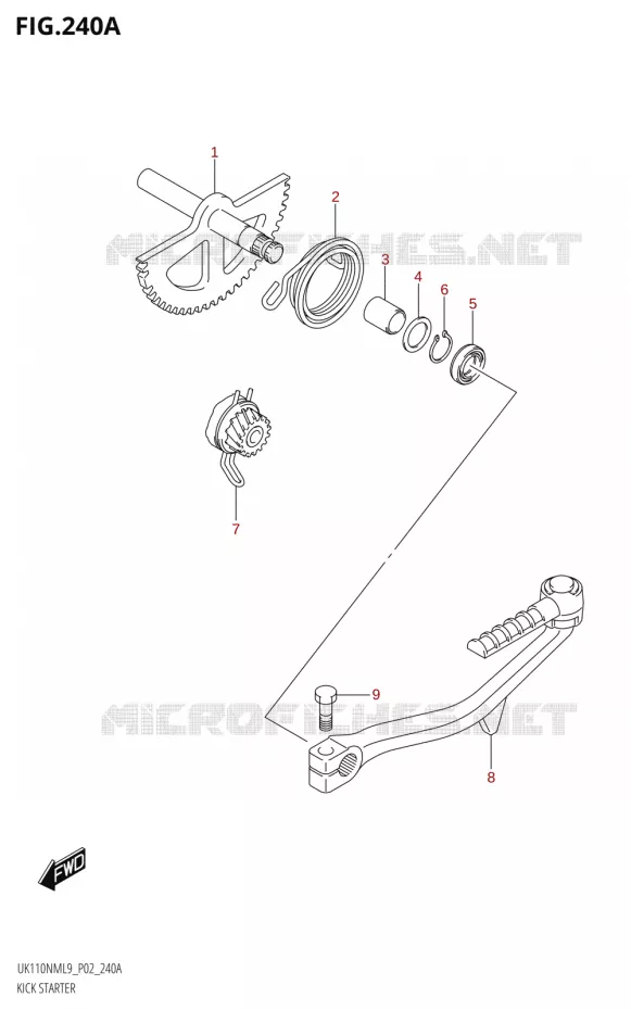 KICK Suzuki SCOOTER 110 ADDRESS 2019  UK110NM L9 (P02)