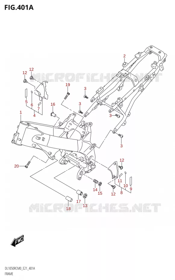 CADRE Suzuki MOTO 1050 V-STROM 2020  DL1050RC M0 (E21)