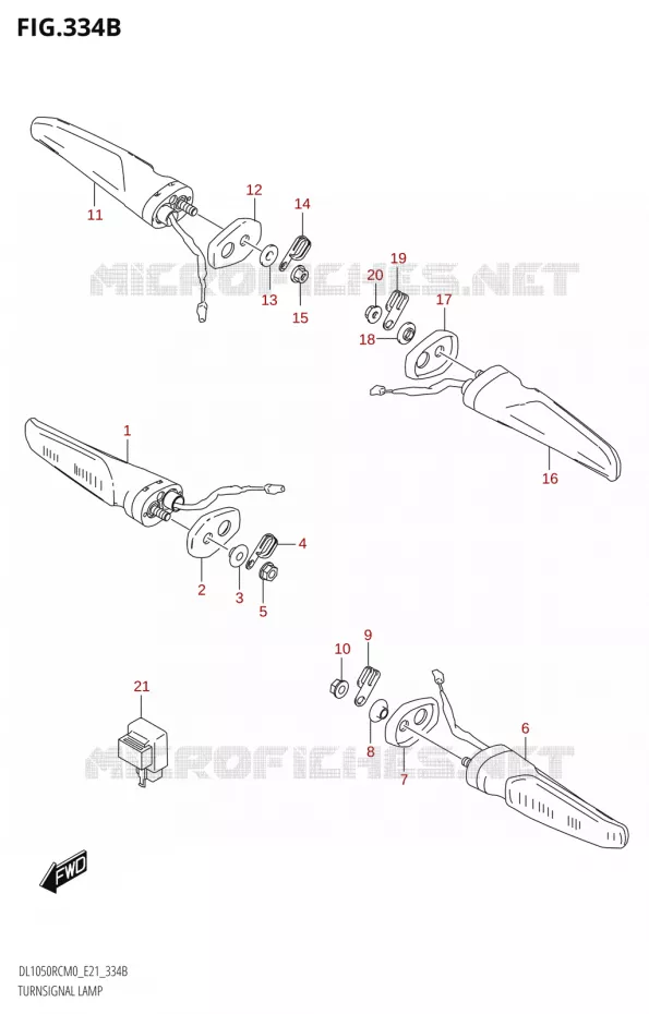 CLIGNOTANTSDL1050RC) Suzuki MOTO 1050 V-STROM 2020  DL1050RC M0 (E21)