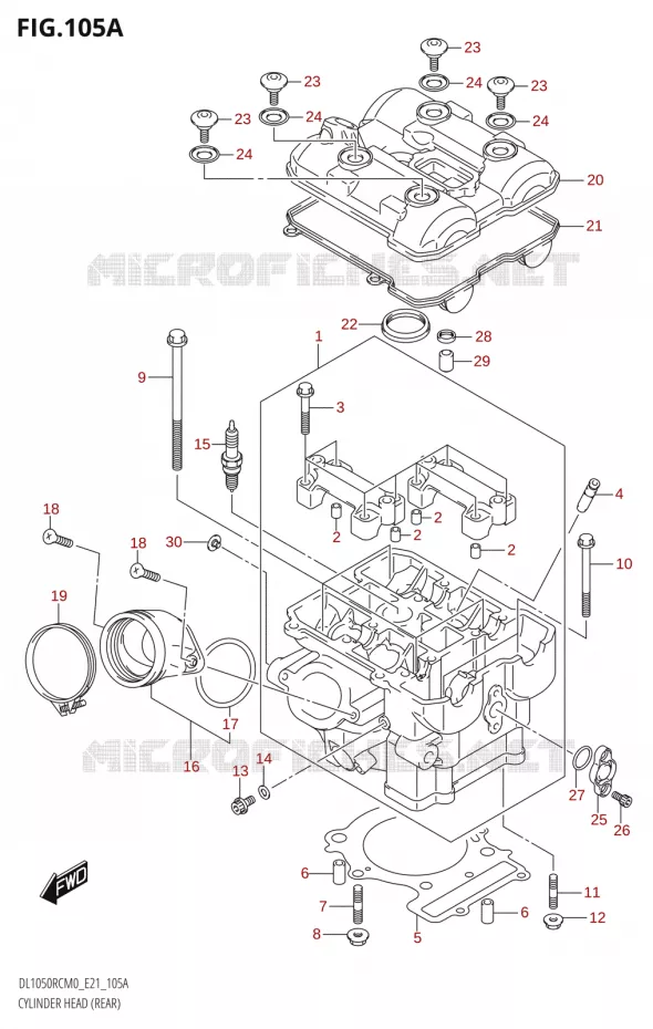 CULASSE (REAR) Suzuki MOTO 1050 V-STROM 2020  DL1050RC M0 (E21)