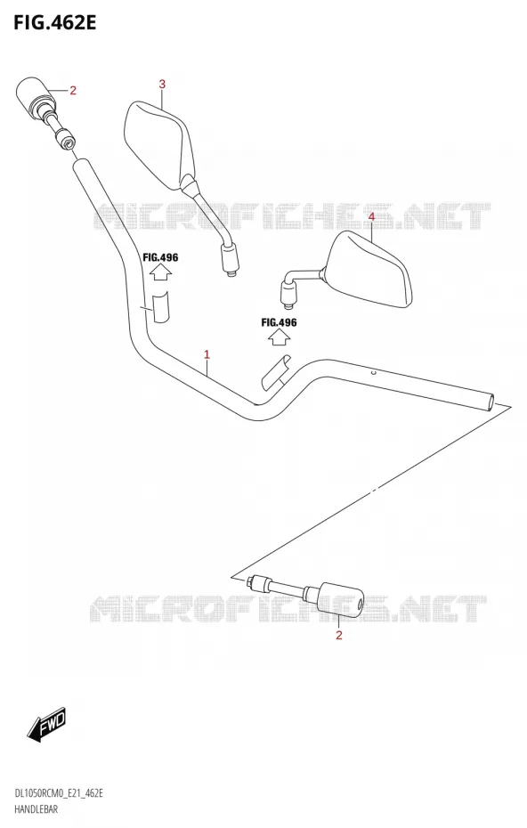 GUIDON (DL1050RQ) Suzuki MOTO 1050 V-STROM 2020  DL1050RQ M0 (E21)