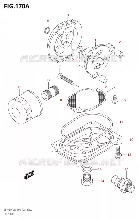 POMPE A HUILE Suzuki QUAD 400 KINGQUAD 2020  LT-A400F M0 (P28)