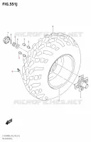 ROUE ARRIERE DROITE00XPZM0 P33) pour Suzuki KINGQUAD 500 2020