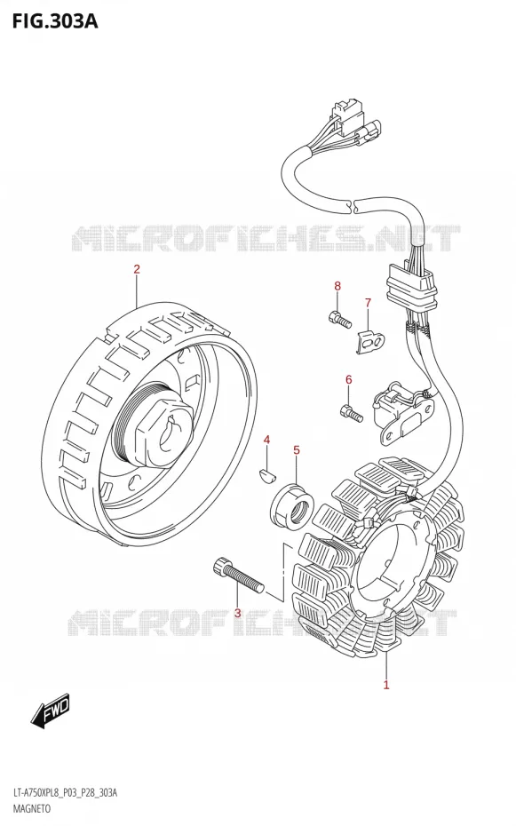 ALLUMAGE ROTOR - STATOR Suzuki QUAD 750 KINGQUAD 2018  LT-A750XPB L8 (P03)