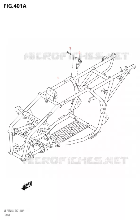 CADRE Suzuki QUAD 250 OZARK 2018  LT-F250 L8 (E17)