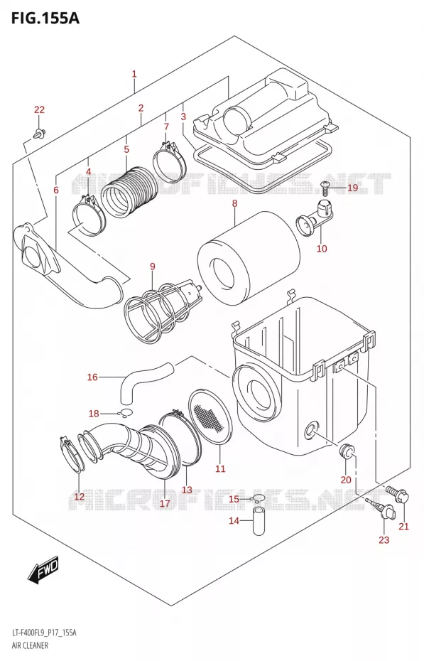FILTRE A AIR Suzuki QUAD 400 KINGQUAD 2019  LT-F400F L9 (P17)