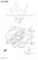 GARDE BOUE ARRIERE0 P28) pour Suzuki KINGQUAD 400 2020