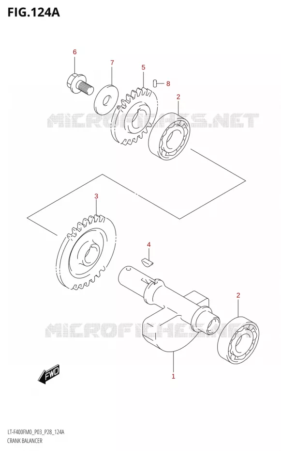 BALANCIER Suzuki QUAD 400 KINGQUAD 2020  LT-F400F M0 (P28)