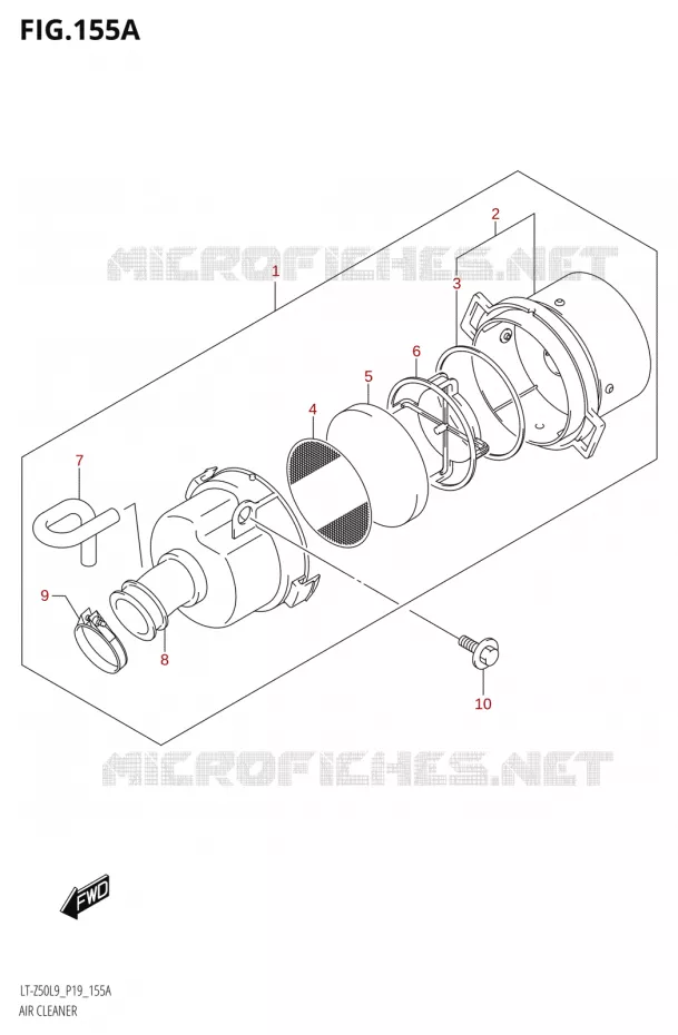 FILTRE A AIR Suzuki QUAD 50 QUADSPORT 2019  LT-Z50 L9 (P19)