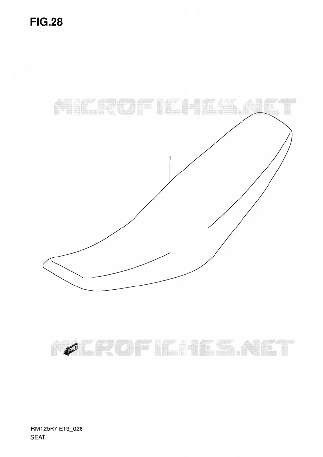 SELLE Suzuki MOTO 125 RM 2009  RM125K8(P19)