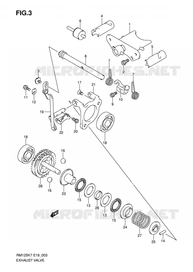 VALVE D'ECHAPPEMENT Suzuki MOTO 125 RM 2008  RM125K8(P19)