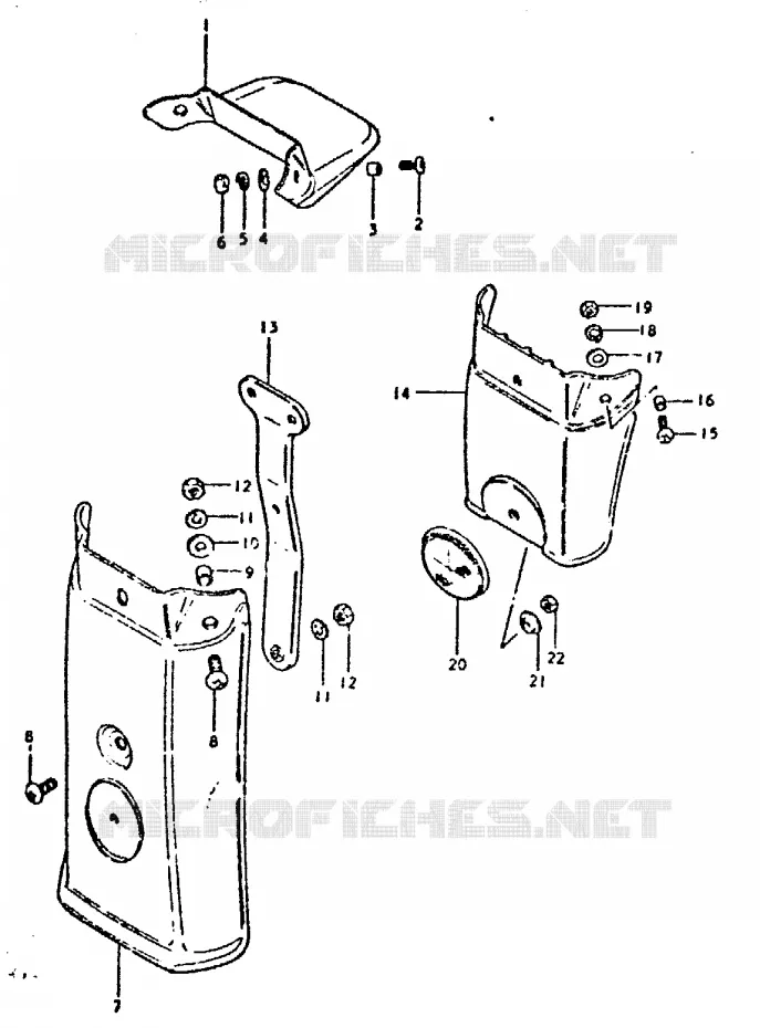 BAVETTE ARRIERE Suzuki MOTO 750 GSX 1981  GSX750X(1981)