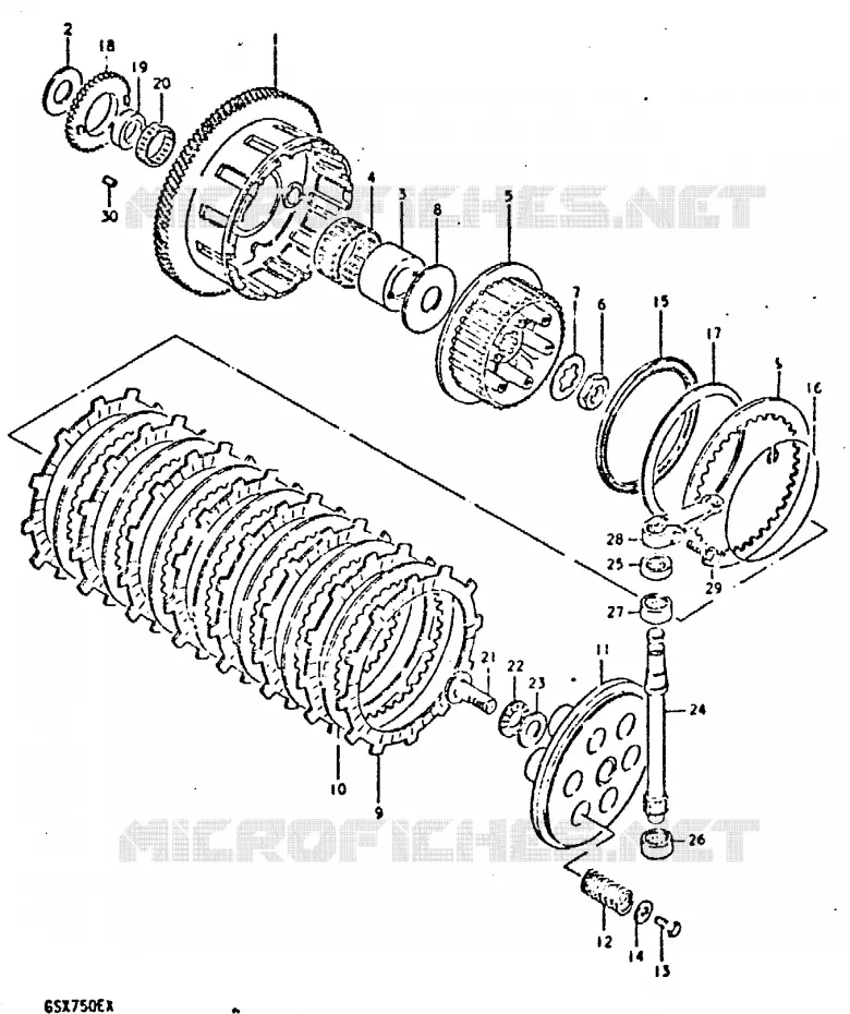 EMBRAYAGE Suzuki MOTO 750 GSX 1981  GSX750X(1981)
