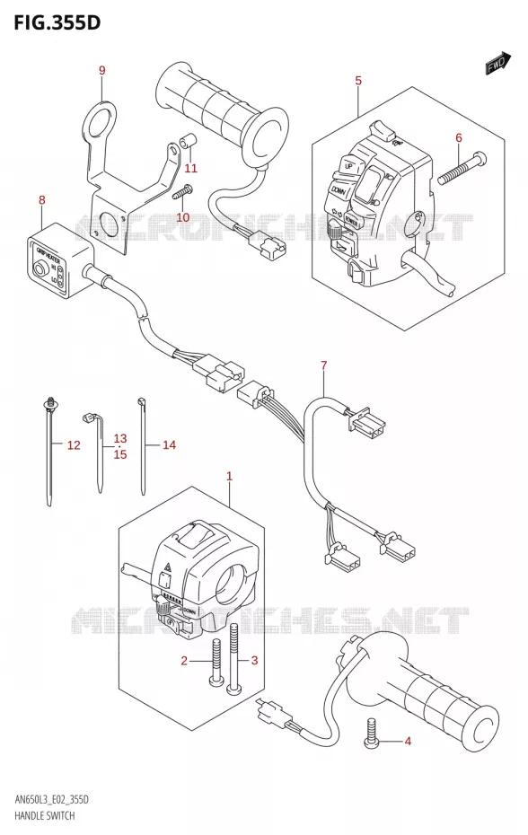 COMMODOSITCH (AN650Z:L3:E19) Suzuki SCOOTER 650 BURGMAN 2013  AN650Z L3 (E02,E19)