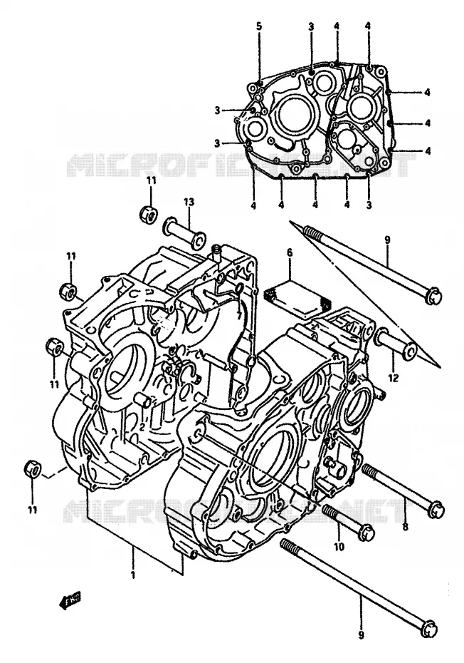 CARTER Suzuki MOTO 600 DR 1987  DR600SUH(E2)