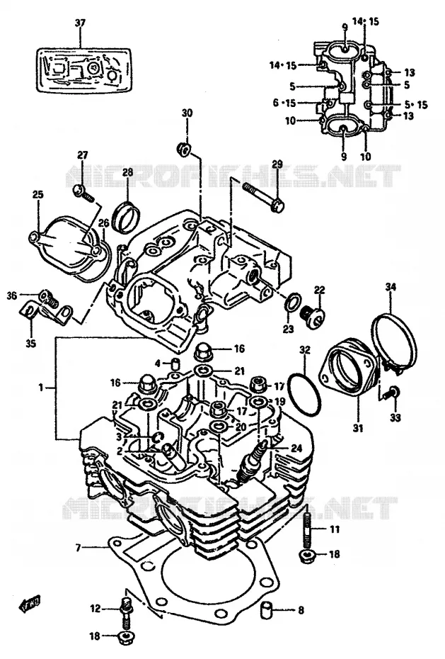 CULASSE Suzuki MOTO 600 DR 1987  DR600SUH(E2)