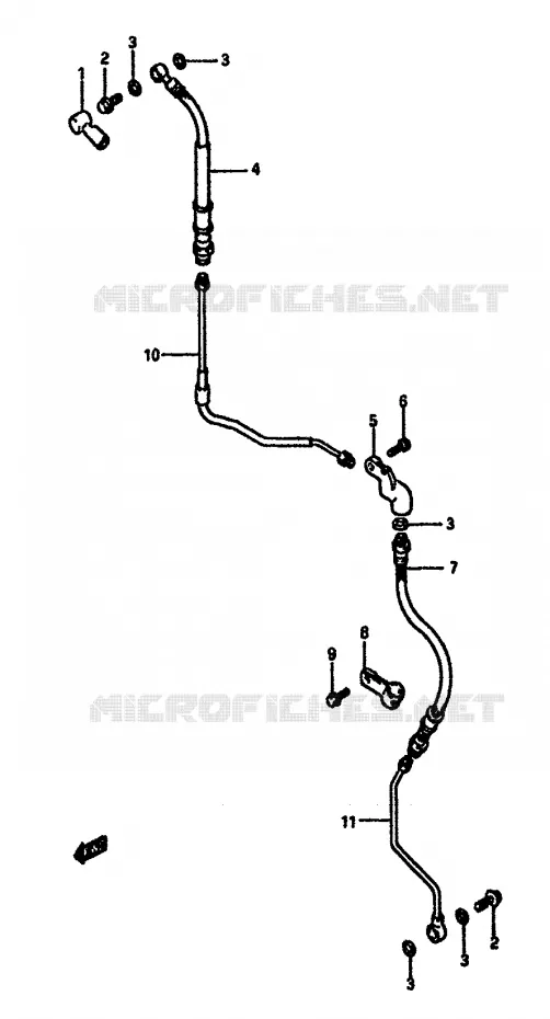 DURITE DE FREIN AVANT Suzuki MOTO 600 DR 1987  DR600SUH(E2)