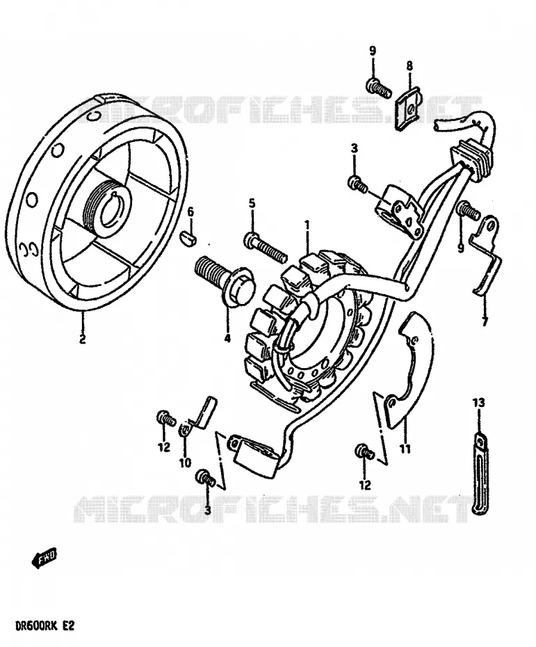ALLUMAGE ROTOR - STATOR Suzuki MOTO 600 DR 1989  DR600R K/DR600RU K
