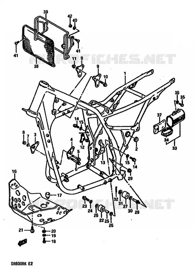 CADRE Suzuki MOTO 600 DR 1989  DR600RUK(E2)