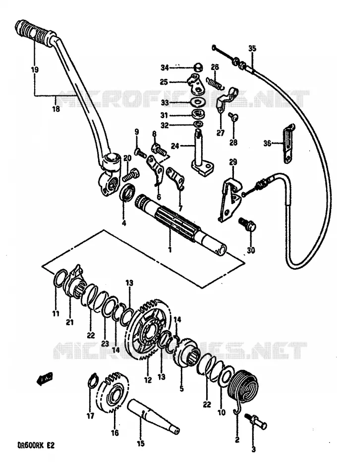 KICK Suzuki MOTO 600 DR 1989  DR600R K/DR600RU K
