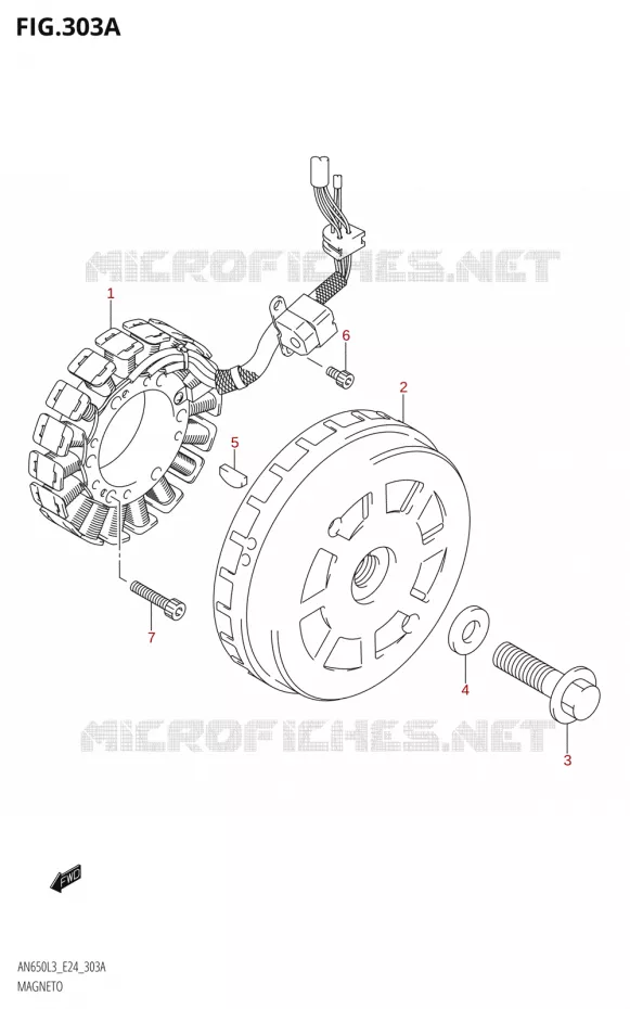 ALLUMAGE ROTOR - STATOR Suzuki SCOOTER 650 BURGMAN 2013  AN650 L3 (E24)