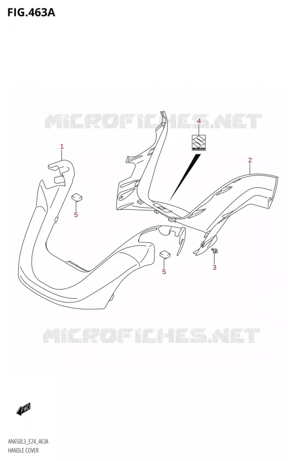 CARENAGE DE GUIDON Suzuki SCOOTER 650 BURGMAN 2013  AN650 L3 (E24)
