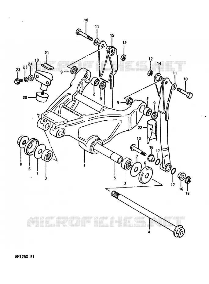 BIELLETTE D'AMORTISSEUR Suzuki MOTO 125 RM 1981  RM125X