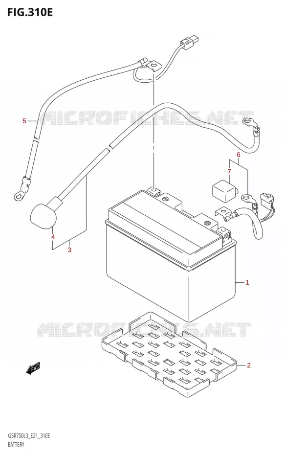 BATTERIEGSR750A:L3:E24) Suzuki MOTO 750 GSR 2013  GSR750 L3 (E21)