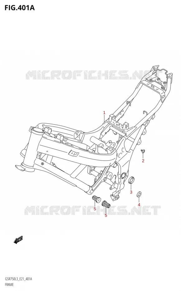 CADRE Suzuki MOTO 750 GSR 2013  GSR750A L3 (E21)