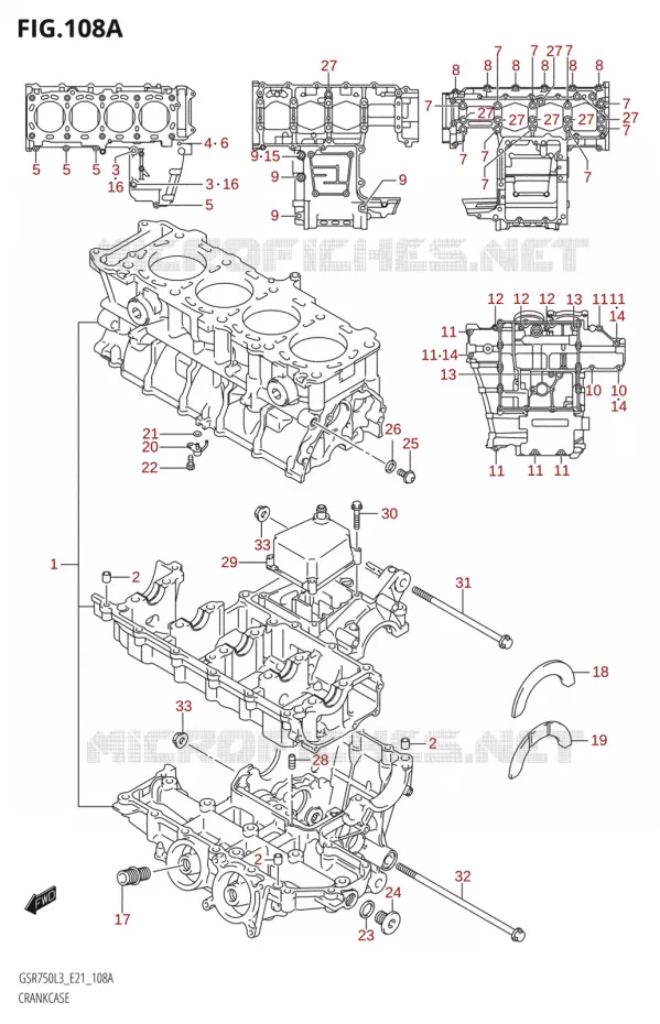 CARTERS MOTEUR Suzuki MOTO 750 GSR 2013  GSR750A L3 (E21)