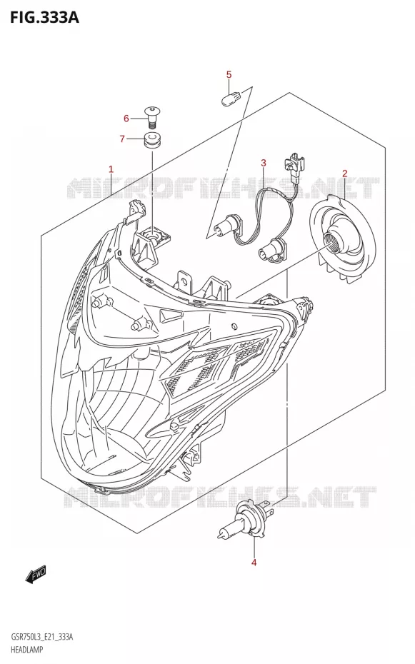 PHAREMP (GSR750:L3:E21) Suzuki MOTO 750 GSR 2013  GSR750 L3 (E21)