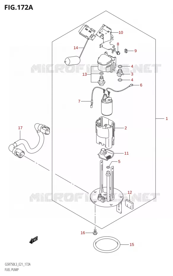 POMPE A ESSENCE Suzuki MOTO 750 GSR 2013  GSR750 L3 (E21)