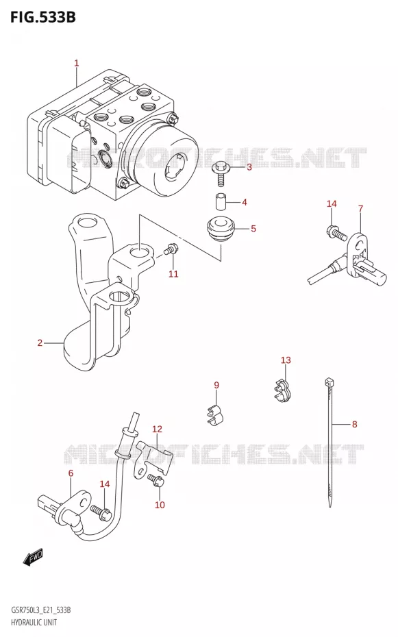 SYSTÈME ABSIT (GSR750A:L3:E24) Suzuki MOTO 750 GSR 2013  GSR750A L3 (E21)