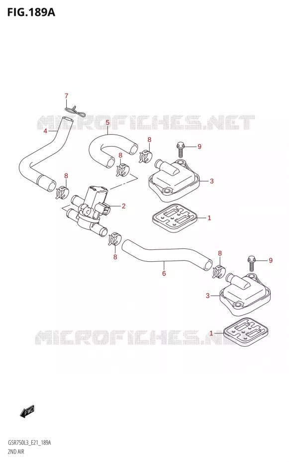 SYSTEME RECYCLAGE GAZ ECHAPPEMENT Suzuki MOTO 750 GSR 2013  GSR750AUE L3 (E21)