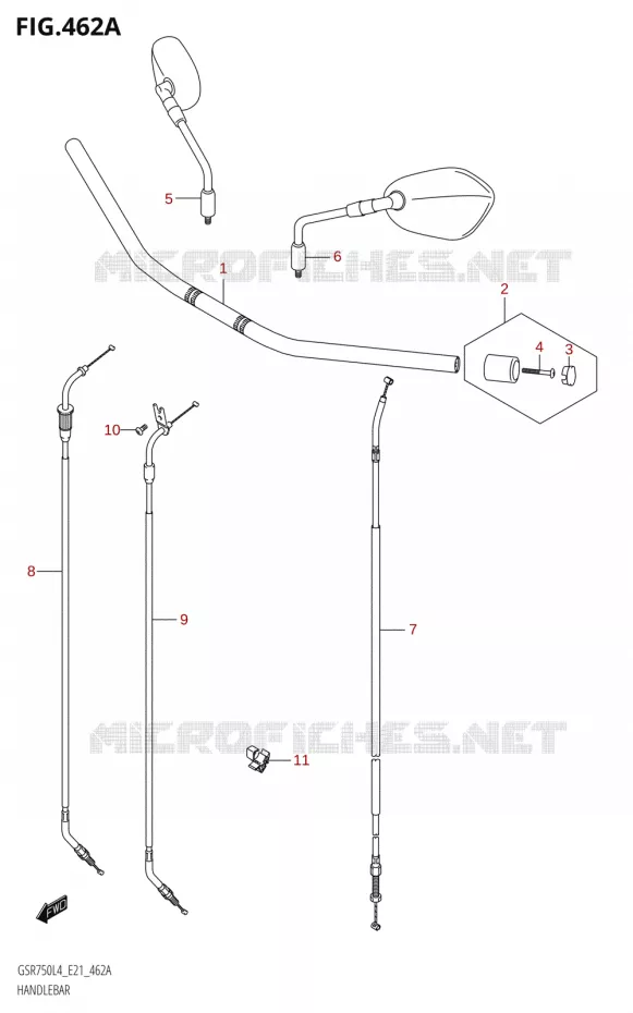 GUIDON Suzuki MOTO 750 GSR 2014  GSR750 L4