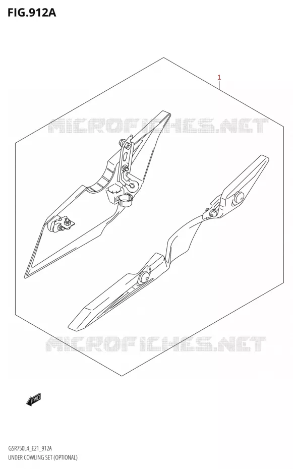 SABOT COWLING SET (OPTIONAL) Suzuki MOTO 750 GSR 2014  GSR750AUE L4 (E21)