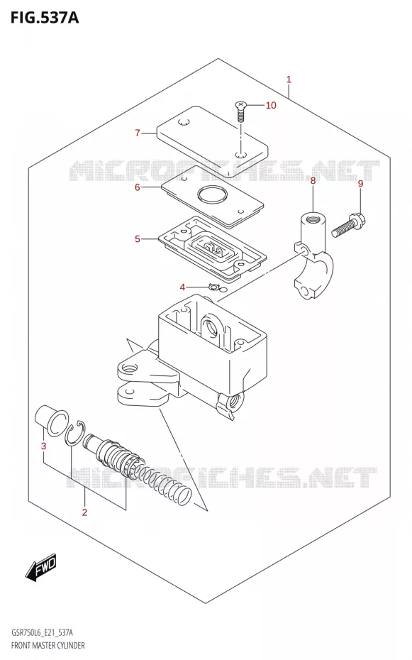 MAITRE CYLINDRE AVANT Suzuki MOTO 750 GSR 2016  GSR750A L6 (E21)