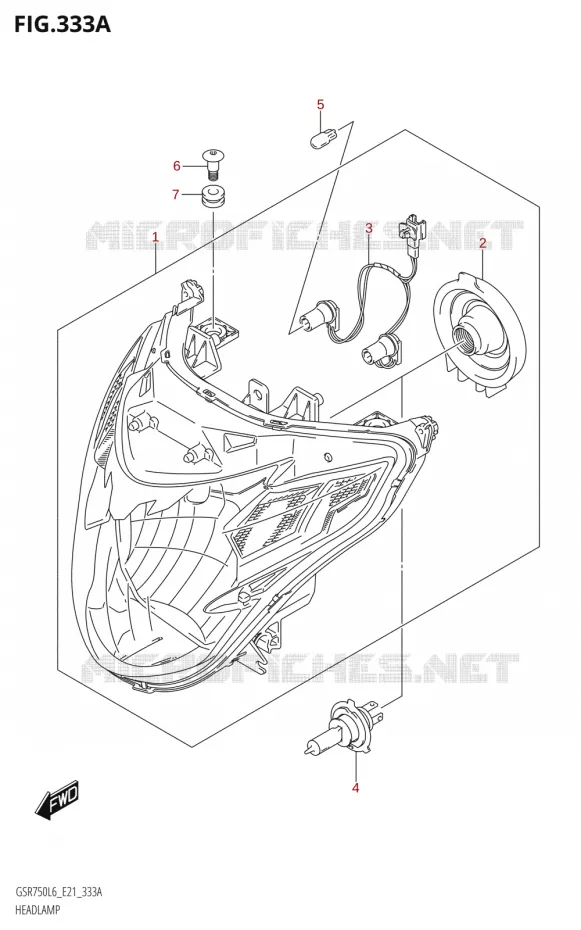 PHARE Suzuki MOTO 750 GSR 2016  GSR750 L6 (E21)
