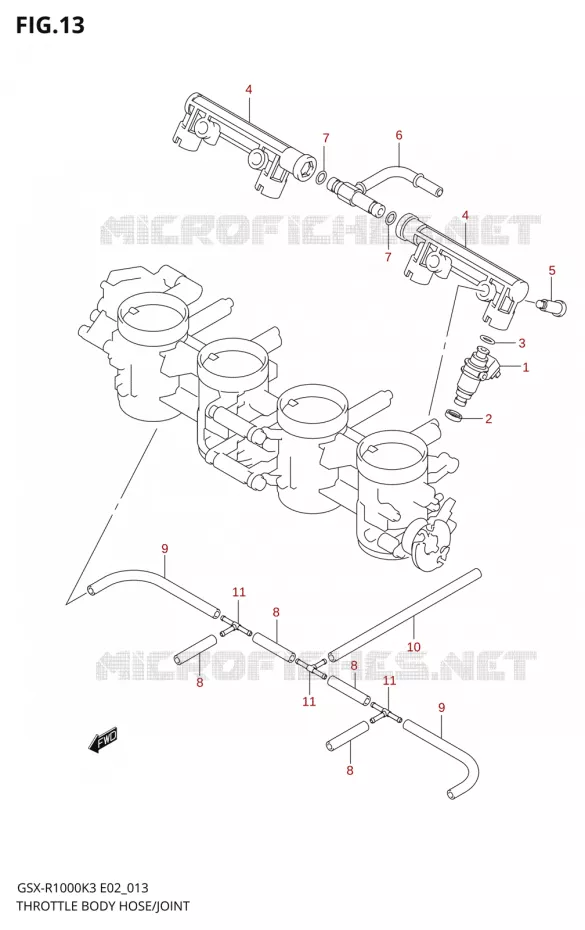 INJECTEURS Suzuki MOTO 1000 GSX-R 2003  GSX-R1000 K3 (E19)